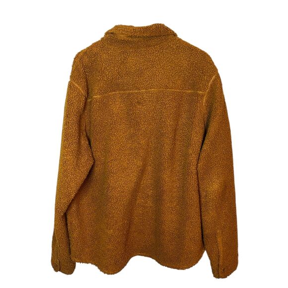 Goodfellow & Co Mens XL Rust Orange Sherpa Lined Snap Front Canvas Shirt - Picture 5 of 5